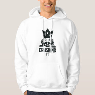 Crushing It Funny Christmas Nutcracker Hoodie