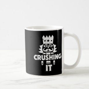 Crushing It Nutcracker Funny Retro Christmas Festi Coffee Mug