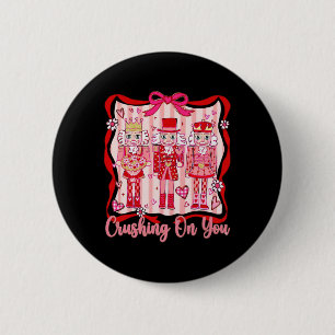 Crushing On You Pediatric Nurse Valentine Cute Hum 6 Cm Round Badge