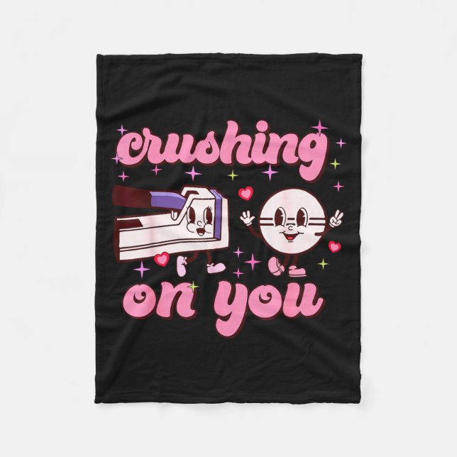 Crushing On You Peds Cu Rn Aid Rn Nurse Valentines Fleece Blanket (Front)