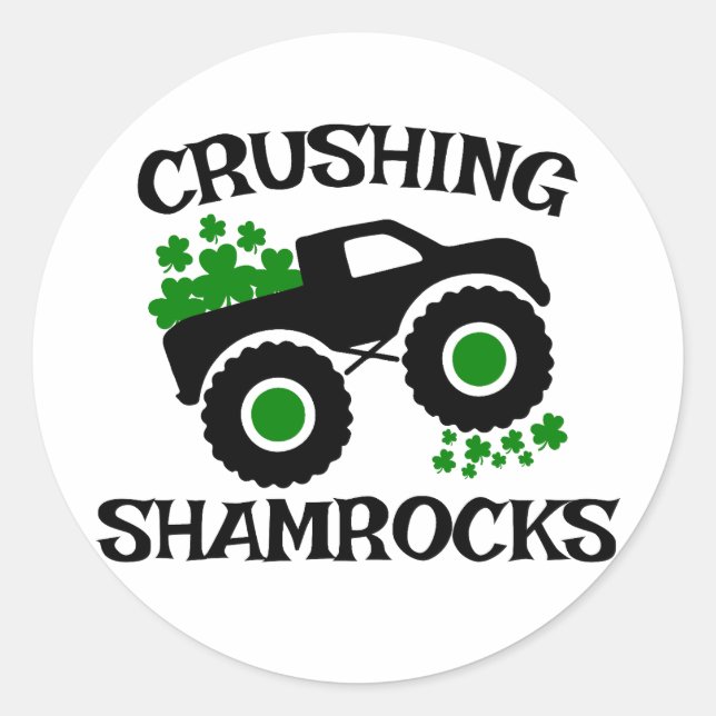 Crushing Shamrocks 🍀💪 Classic Round Sticker (Front)