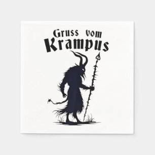 Cruss Vom Krampus Christmas Xmas Devil Spooky Napkin