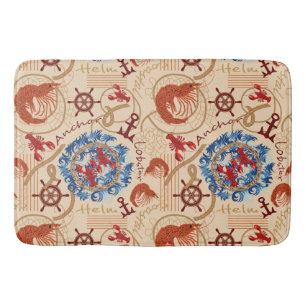 Crustacean core design bath mat