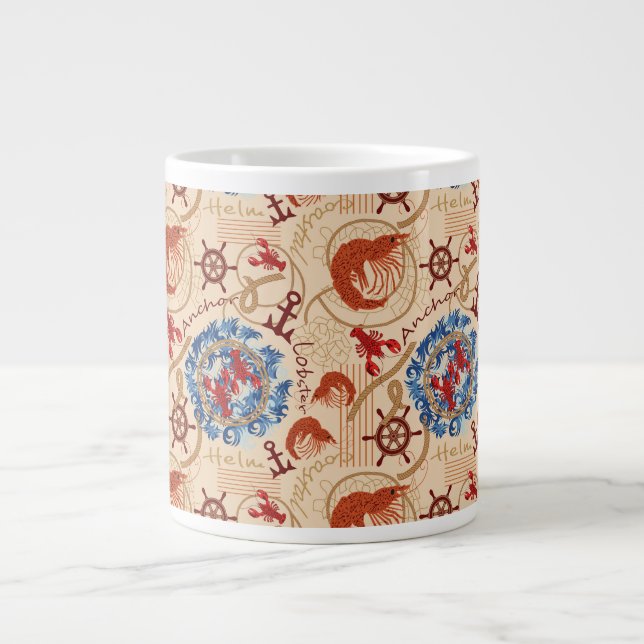Crustacean core design large coffee mug (Front)