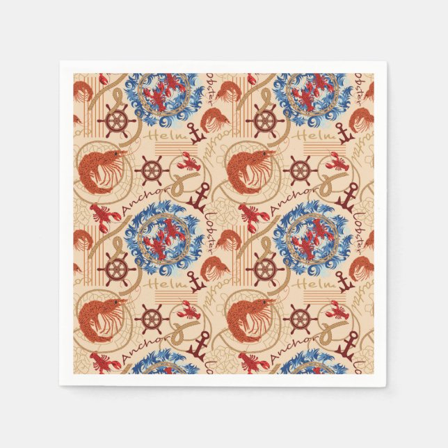 Crustacean core design napkin (Front)