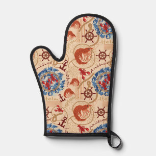 Crustacean core design oven mitt