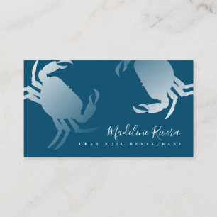 Crustacean Crab Restaurant Crawfish Diner  Business Card