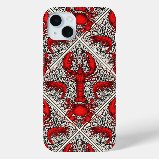 Crustacean in red, black and ivory Case-Mate iPhone case (Back)