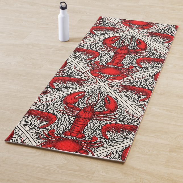 Crustacean in red, black and ivory yoga mat (In Situ)