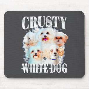 Crusty White Dog Funny For Men Women Mouse Mat