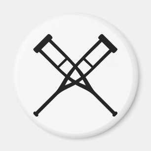 crutches crossed magnet