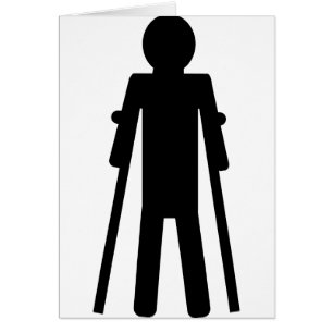 crutches man