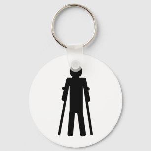 crutches man key ring