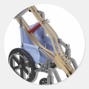 CrutchesWheelchair081210 Classic Round Sticker