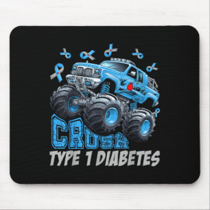 Cruype 1 Diabetes Awareness T1d Warrior Monster Tr Mouse Mat