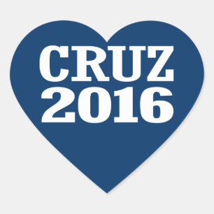 CRUZ 2016 HEART STICKER
