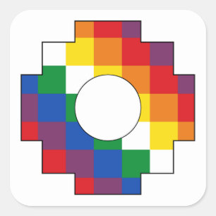Cruz Andina - Tawa Chakana - Huipala - Qulla Suyu Square Sticker