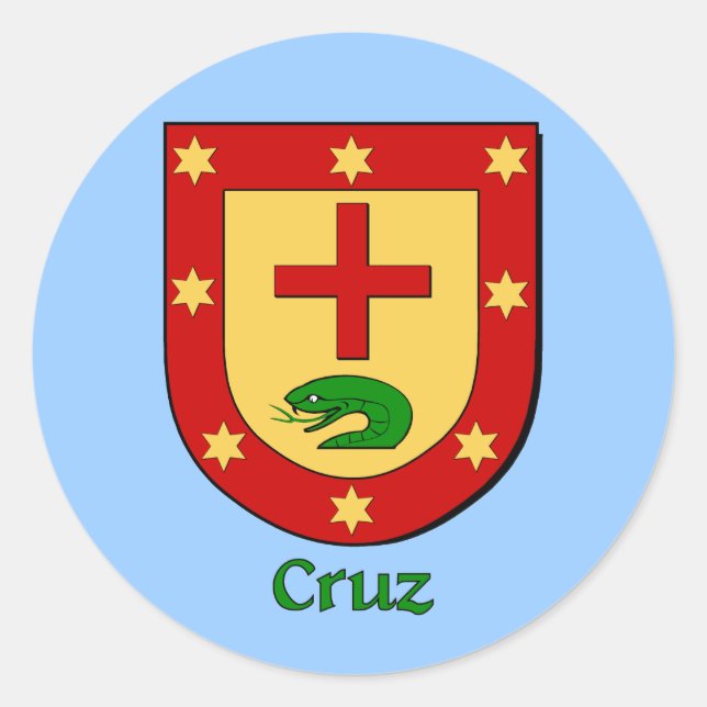 Cruz Family Shield Stickers (Front)