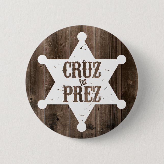 Cruz for Prez Star - Ted Cruz for President 6 Cm Round Badge (Front)