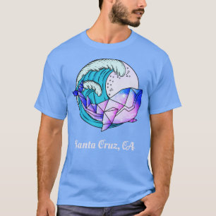 Cruz Santa CA Japanese Paint Geometric Orca Killer T-Shirt