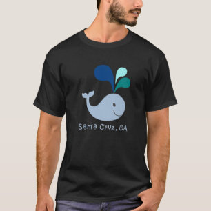 Cruz Santa California Cute Whale Lover Cartoon T-Shirt