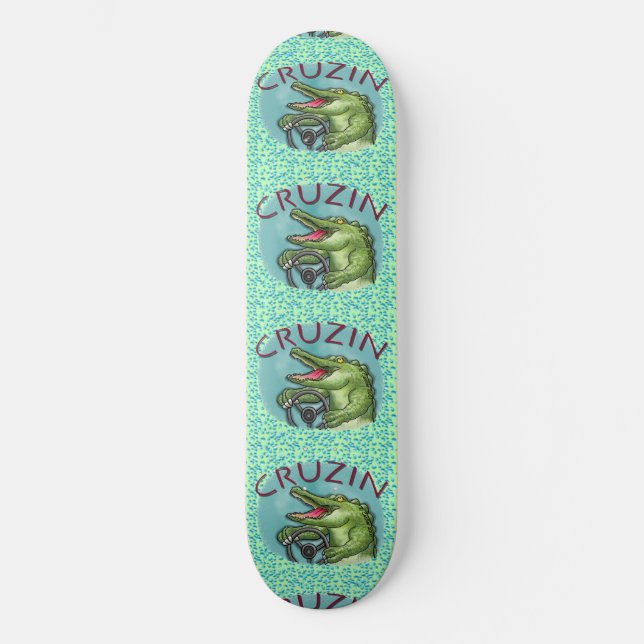 Cruzin Alligator  Skateboard (Front)