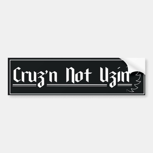 Cruzin' Not Uzin' AA/NA slogan bumper sticker (Front)