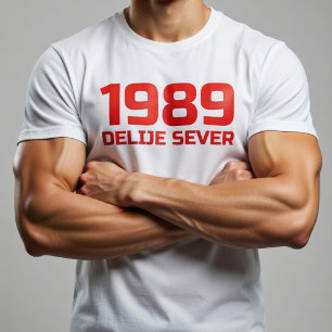 Crveni Tekst Delije Sever 1989 T-Shirt
