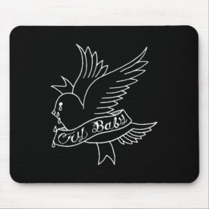 Cry Baby Tattoo Aesthetic Crybaby Bird Mouse Mat