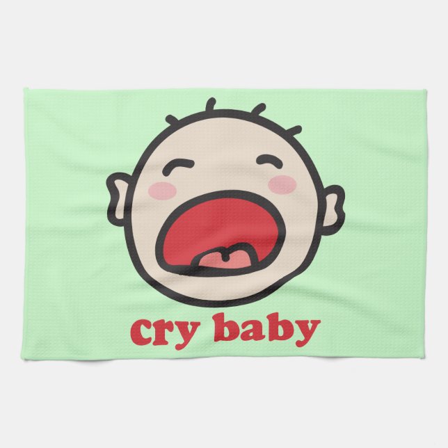 Cry Baby Tea Towel (Horizontal)