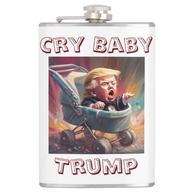 Cry Baby Trump Flask (Front)
