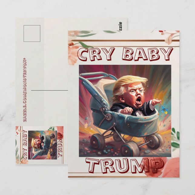 Cry Baby Trump Postcard (Front/Back)