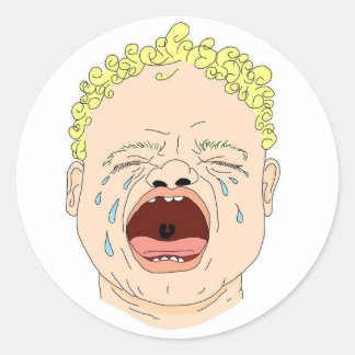 Cry, Cry Baby Classic Round Sticker