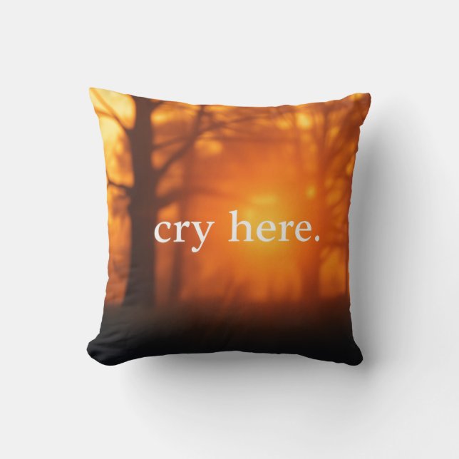 Cry Here Cushion (Front)
