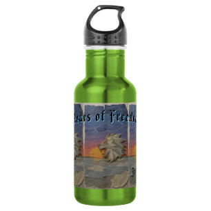 Cry of Freedom Lion Inspirational Stainless Steel 532 Ml Water Bottle