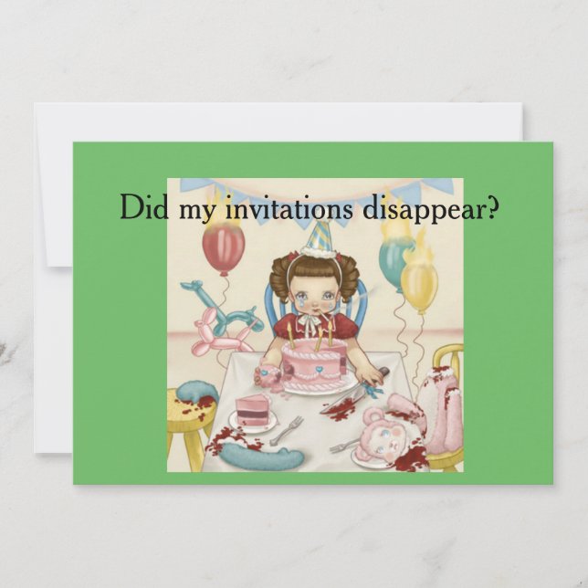 Crybaby Pity Party Postcard! Invitation (Front)
