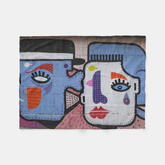 Crying A Little Tear Of Joy Fleece Blanket (Front (Horizontal))