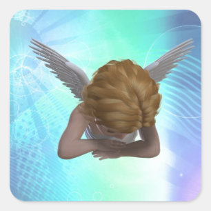 Crying Angel Square Sticker