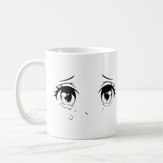 Crying Anime Eyes Mug – Aesthetic Sadcore Design