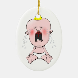 Crying Baby Ceramic Tree Decoration