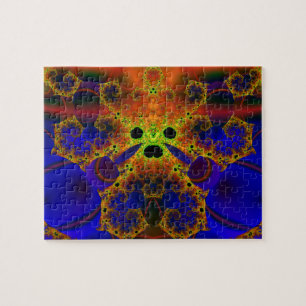 Crying Blue and Yellow Fractal Art Jigsaw Puzzle