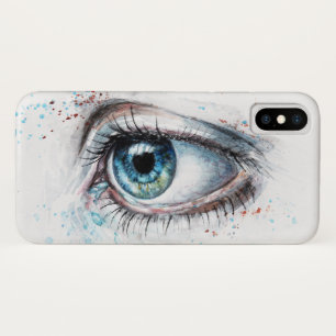 Crying Blue Eye (Sadness, Sympathy and Depression) iPhone X Case