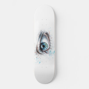 Crying Blue Eye (Sadness, Sympathy and Depression) Skateboard
