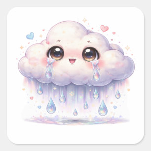 Crying But Aesthetic Cloud Sticker