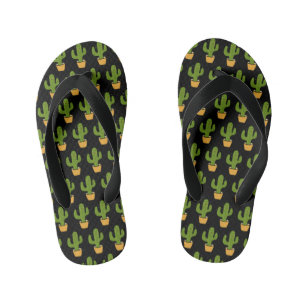 Crying cactus kid's flip flops
