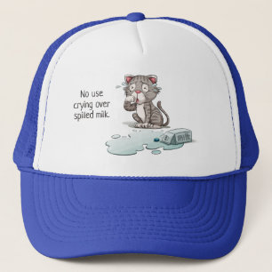 Crying Cat custom text hats