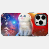 Crying cat in space                               