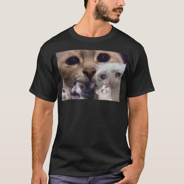 Crying Cat meme Shirt Sad cat (Front)
