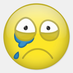 Crying Classic Round Sticker
