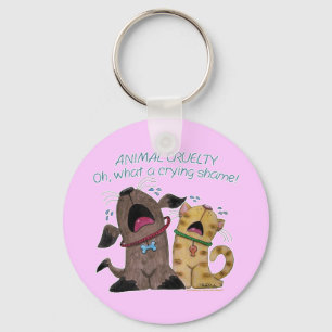 Crying Dog and Cat –What a Crying Shame Key Ring